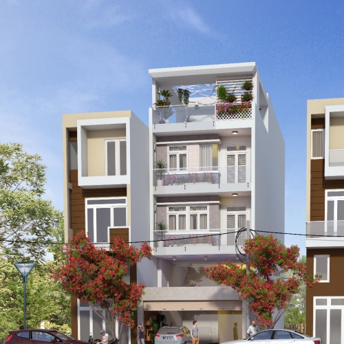 Nhà phố  (5mx20m) DTXD:600m2