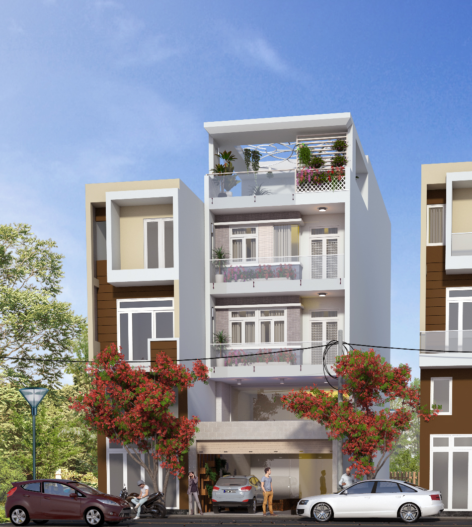 Nhà phố  (5mx20m) DTXD:600m2