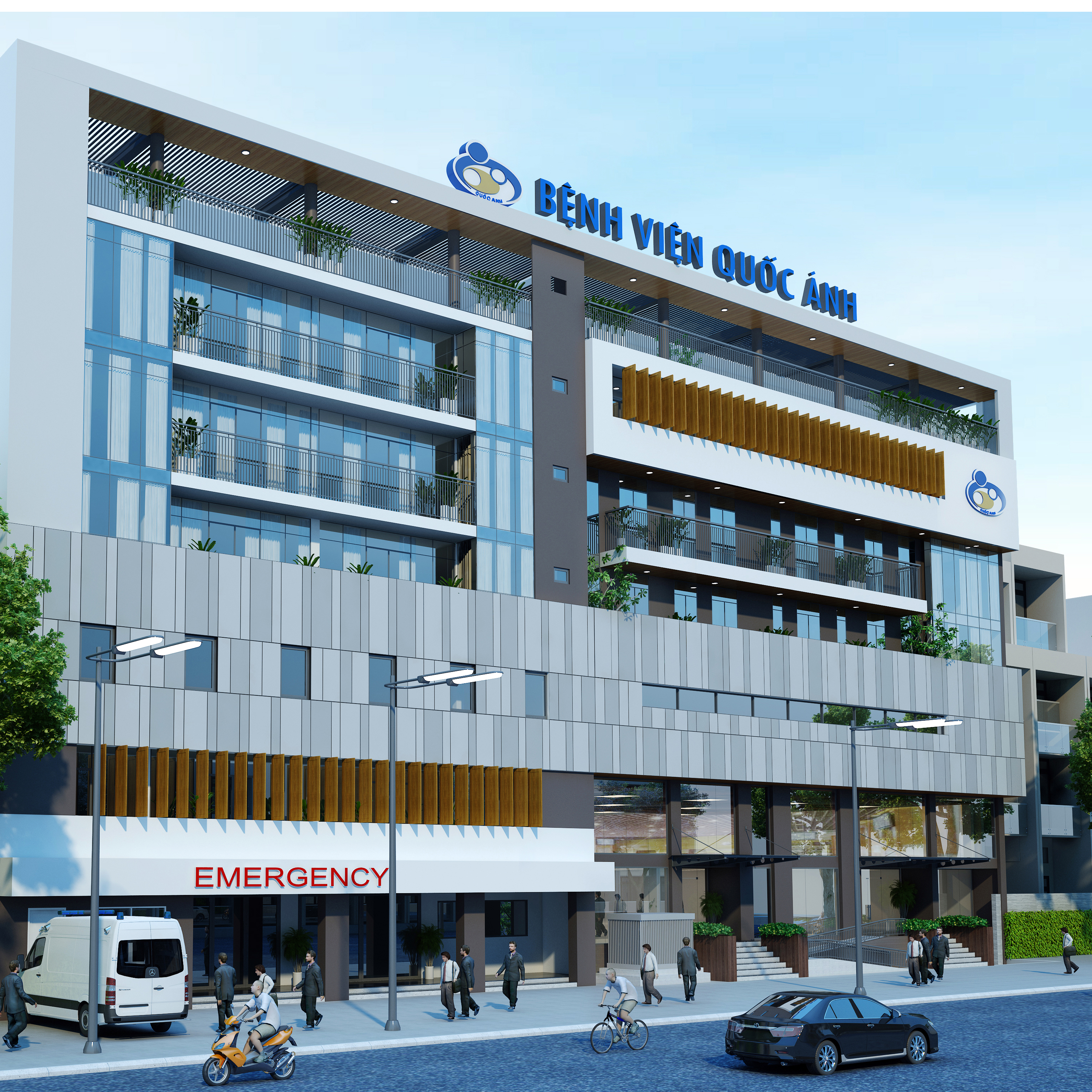 BỆNH VIỆN QUỐC ÁNH (25m x45m) DTXD: 7500m2