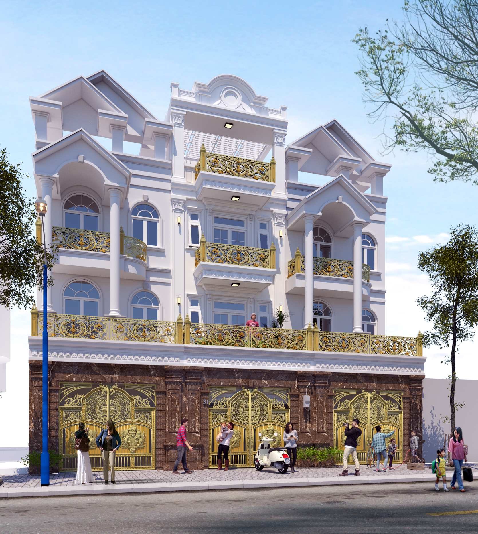 Nhà phố 4,5m x22m