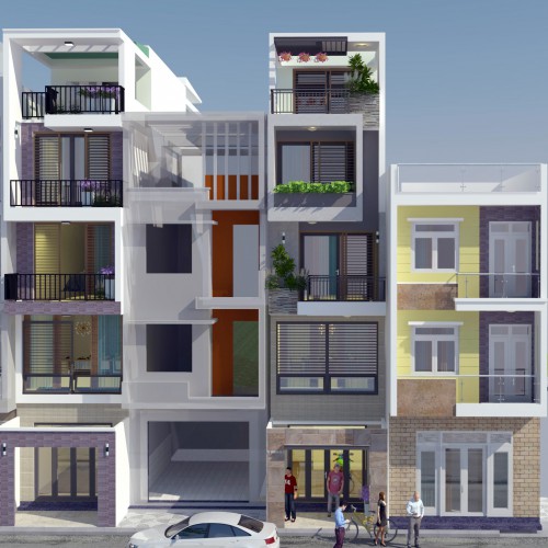 Nhà phố (4mx16m) DTXD : 380m2