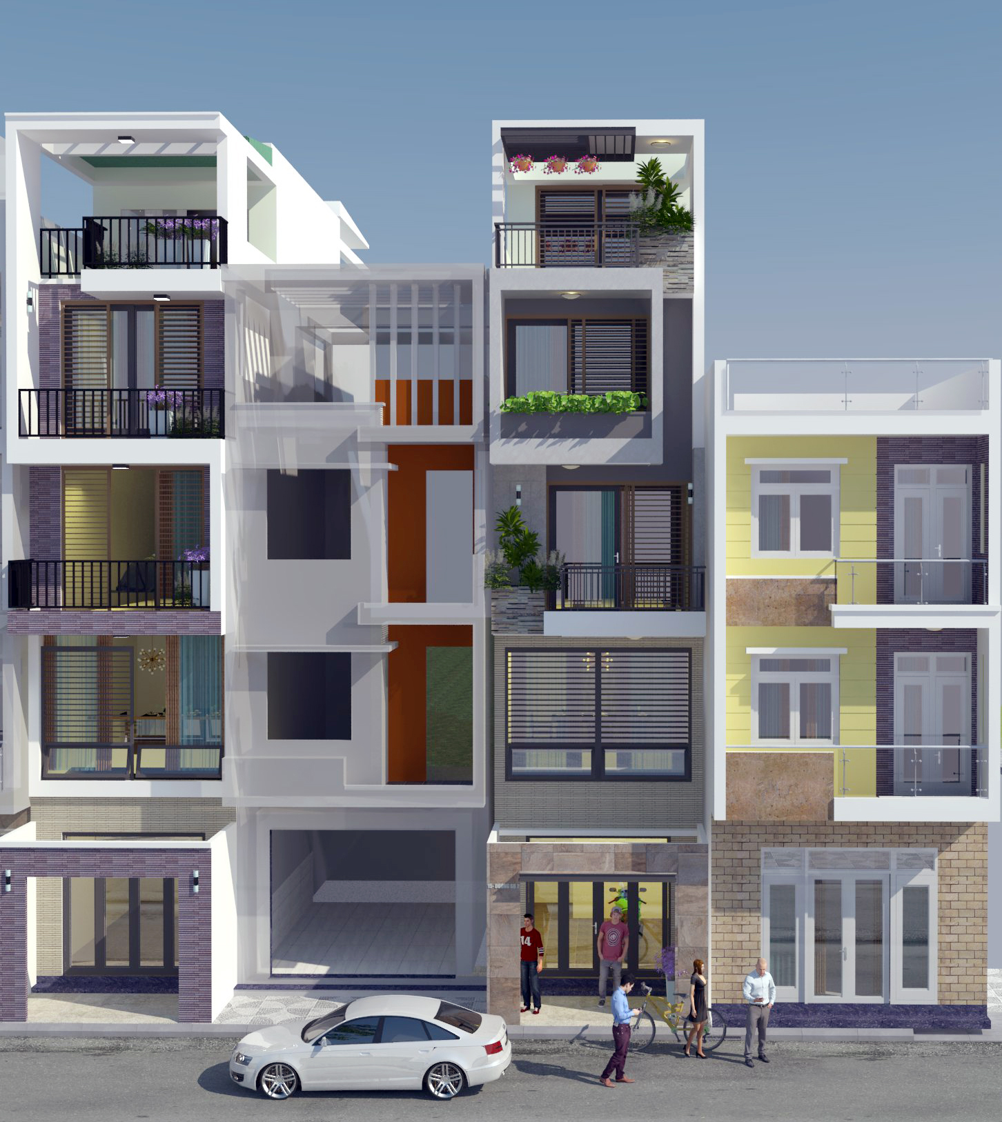 Nhà phố (4mx16m) DTXD : 380m2